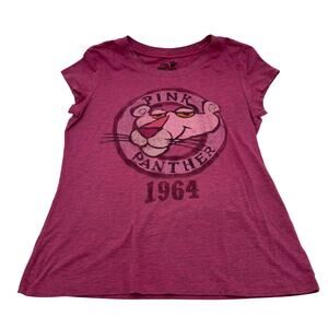 Pink Panther Graphic Tee 1964 Girls XL 15/17 Cap Sleeves